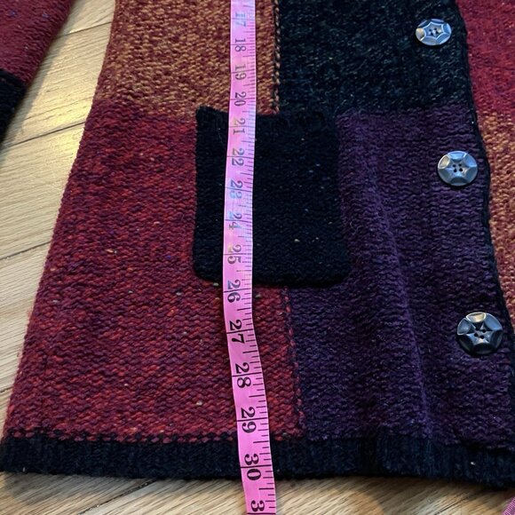 Y2K Susan Bristol Cardigan Womens S Colourblock Long Line Patchwork 2000s - Picture 8 of 9